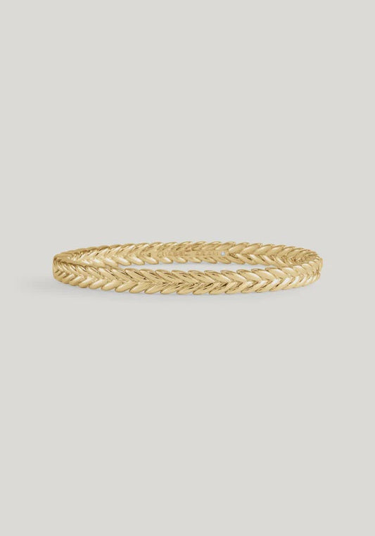 Cheval Braid Hinged Bangle - Thin