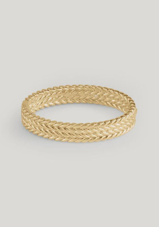Cheval Braid Hinged Bangle - Thick