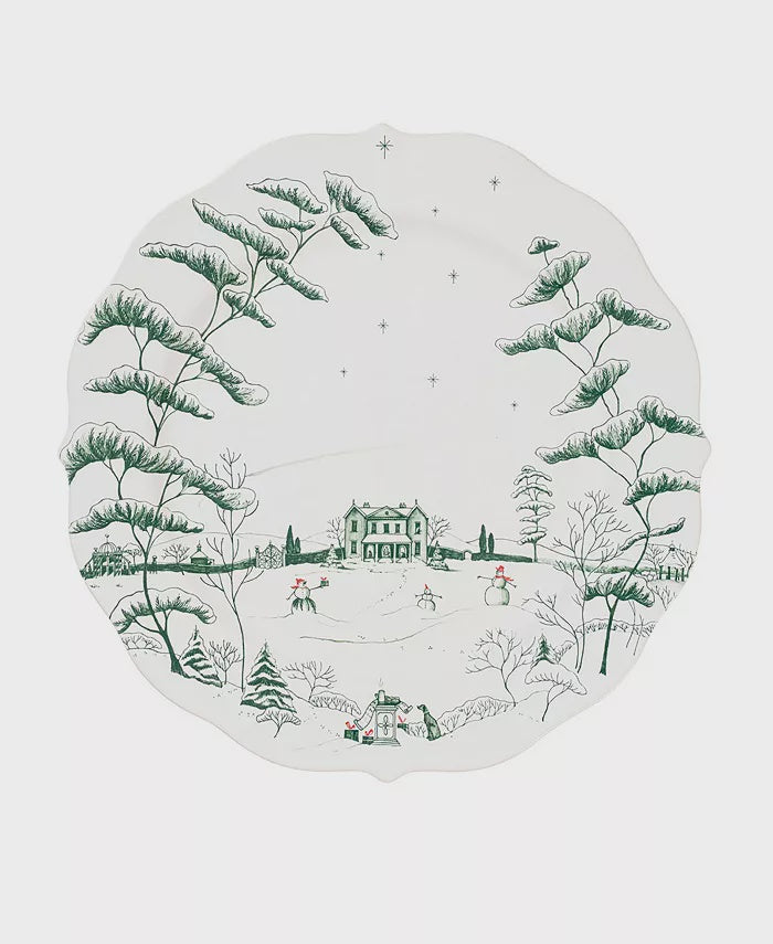 Country Estate Evergreen Winter Frolic Charger/Platter