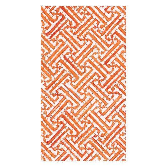 Fretwork Guest Towel, Orange