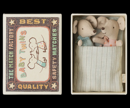 Twins Baby Mice in Matchbox