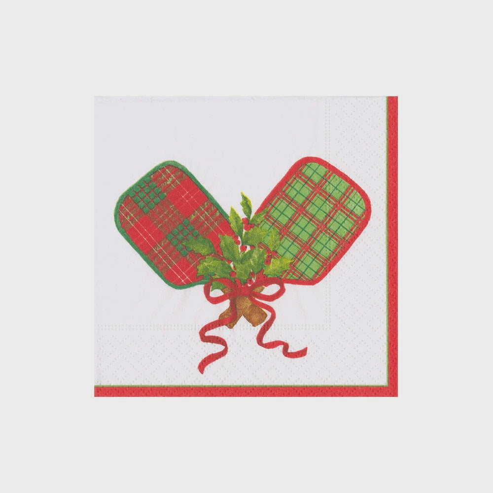 Christmas Pickleball Cocktail Napkins