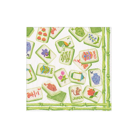 Mahjong Green Cocktail Napkins