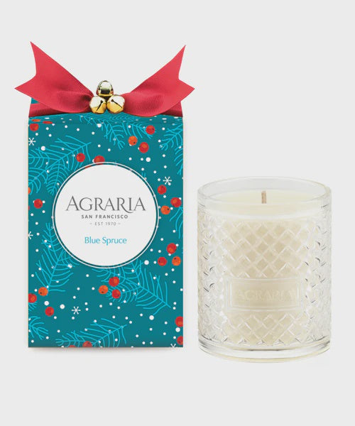 Woven Crystal Candle - Blue Spruce