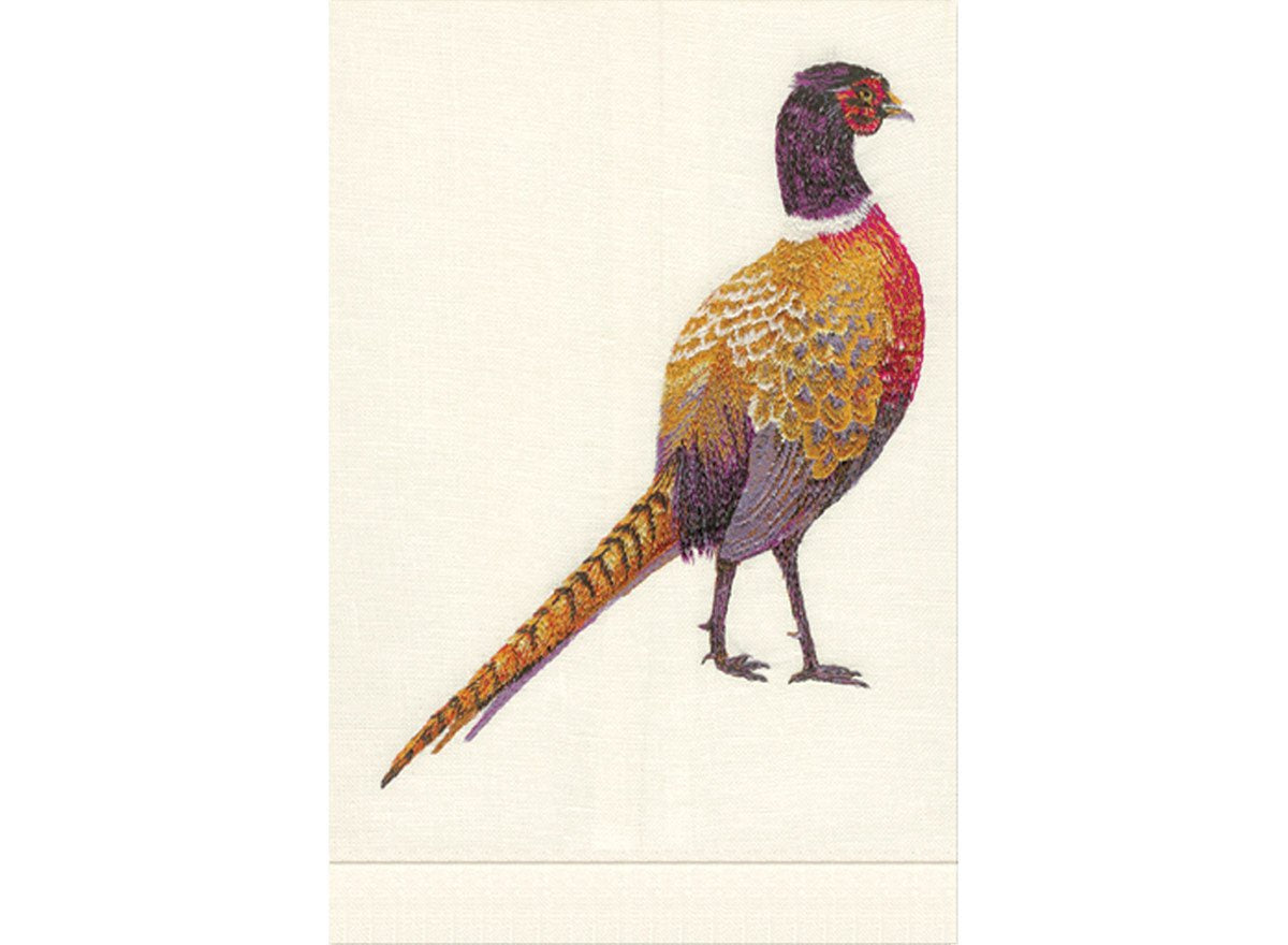 Pheasant Linen Guest Towel