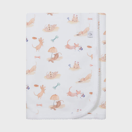 Beach Dogs Baby Blanket
