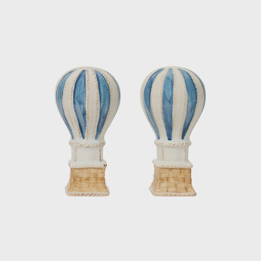 L' Amour Toujours Hot Air Balloon Salt & Pepper Shakers