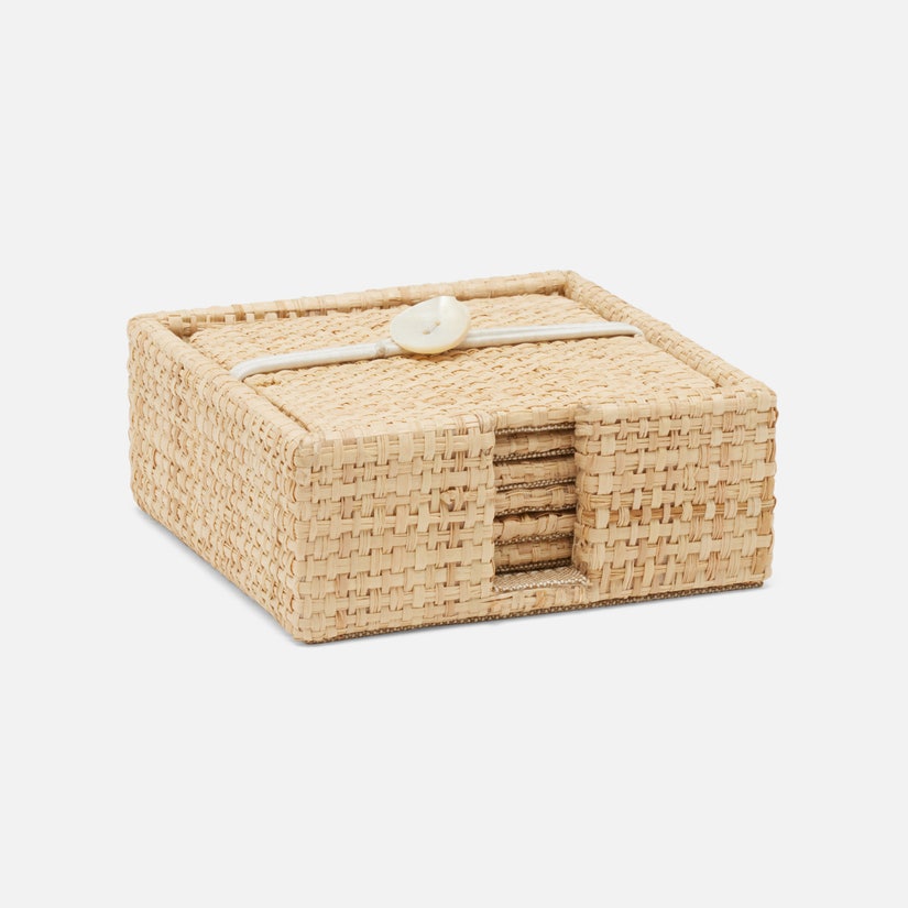 Barth Raffia Coaster Set/6