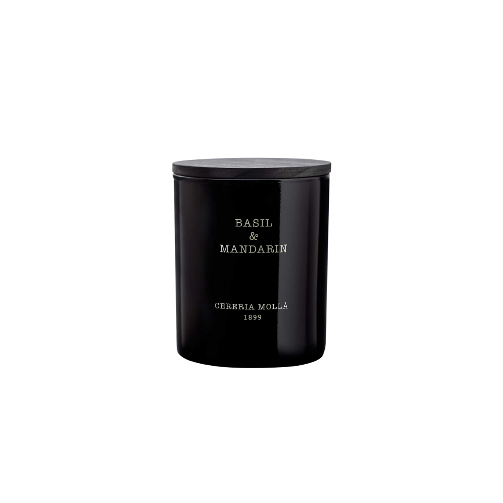Basil & Mandarin Black Candle