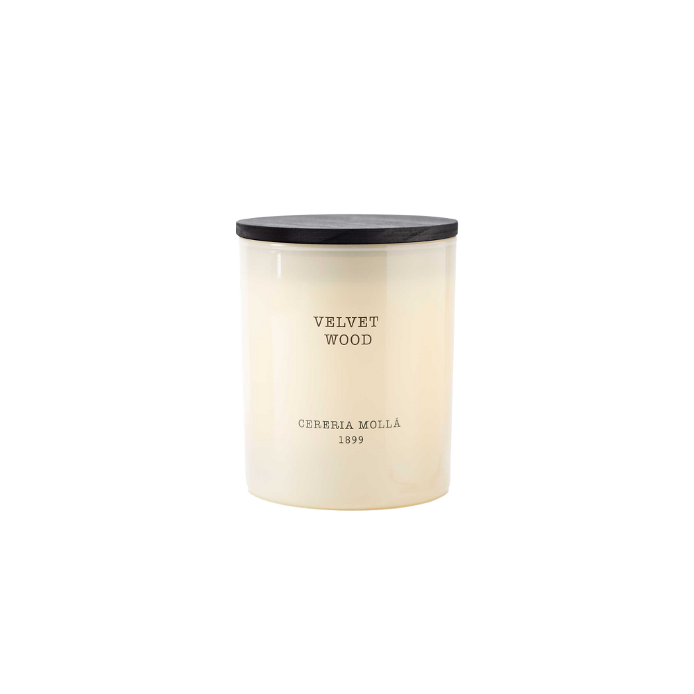 Velvet Wood Ivory Candle