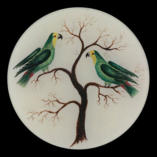 Two Parrots 5 1/4" Round