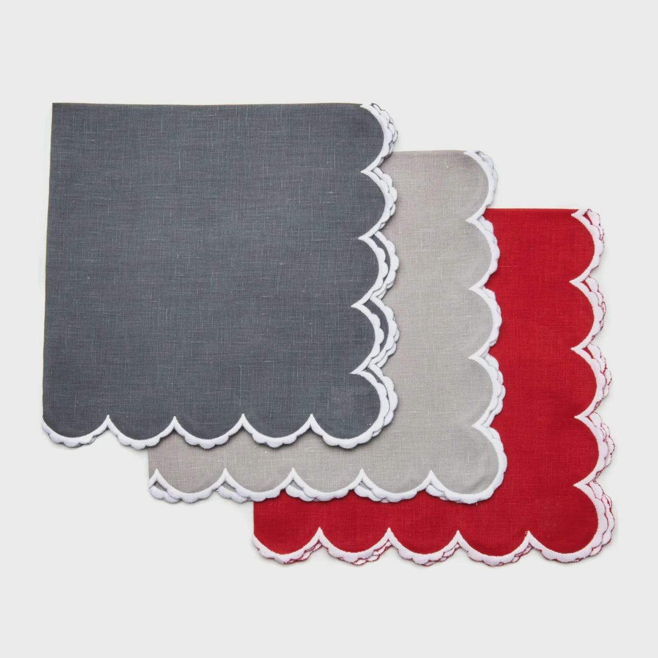 Petal Scallop Embroidered Napkin