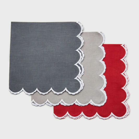 Petal Scallop Embroidered Napkin