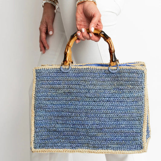 Piper Raffia Bamboo Bag