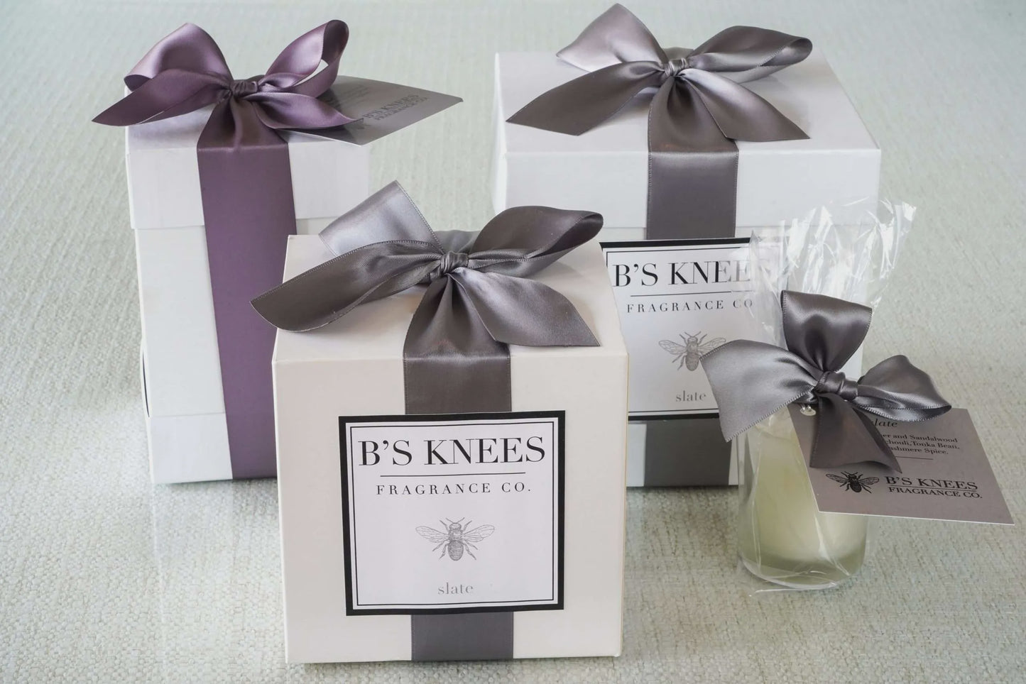 Slate 1 Wick White Glass