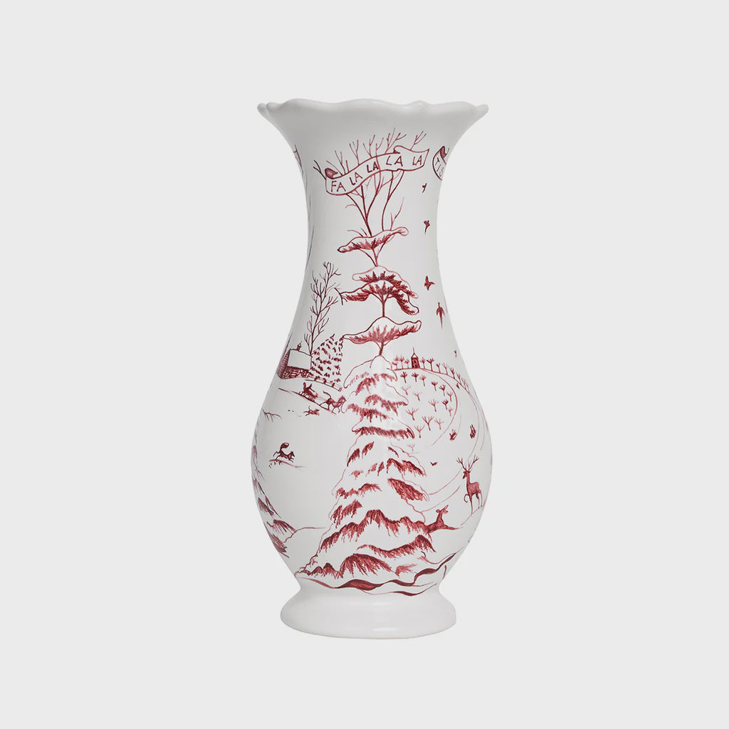 Country Estate Ruby Winter Frolic 9" Vase