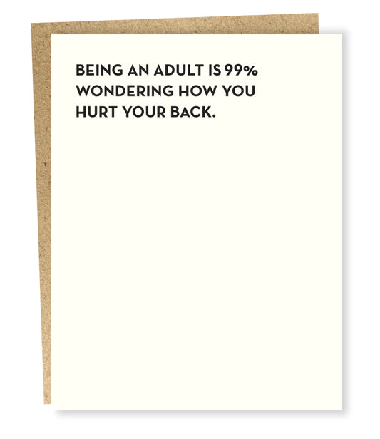 Being An Adult Card