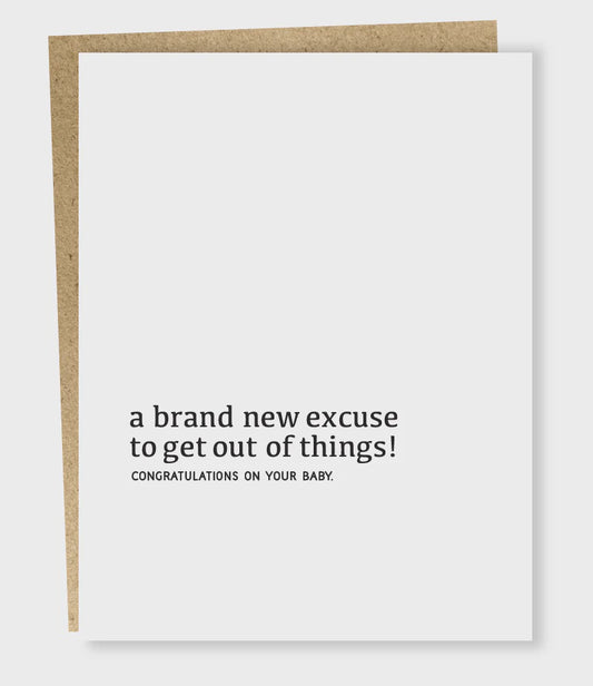 New Excuse Card