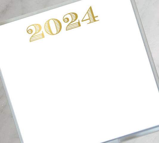 2024 Gold Foil Large Notepad