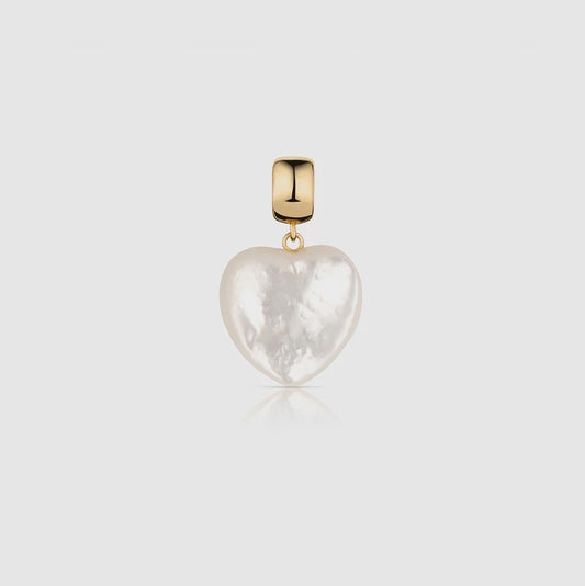 Gemma Mother of Pearl Heart Bail Charm