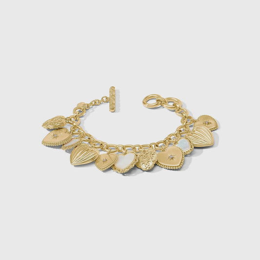 Heart Charm Bracelet - Mother of Pearl