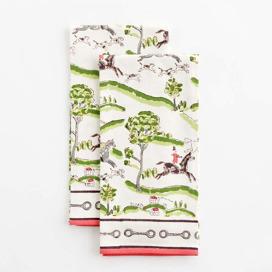 Hunt Scene Tea Towel