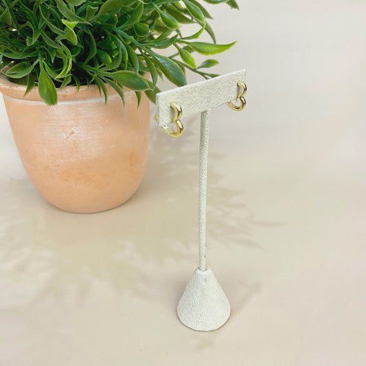 Heart Shaped Huggie Hoops