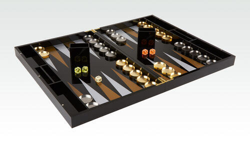 Acrylic Backgammon Set - Black Board