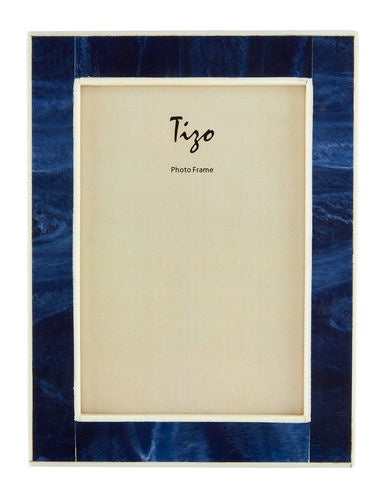 Blue/White Trim Wood Frame