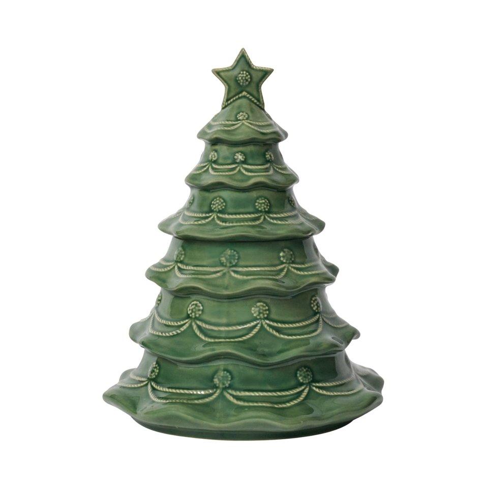Berry & Thread Whitewash Christmas Tree Cookie Jar