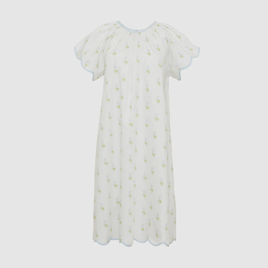 Vandy Scalloped Tape Trim Nightgown