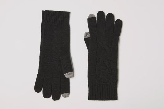 Cashmere Luxe Cable Gloves