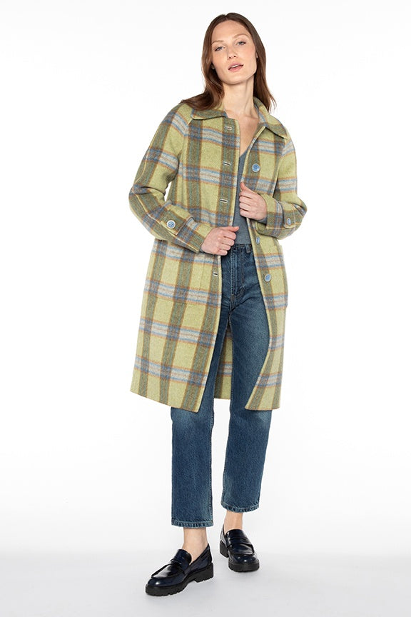 Moss Multi Plaid Coat