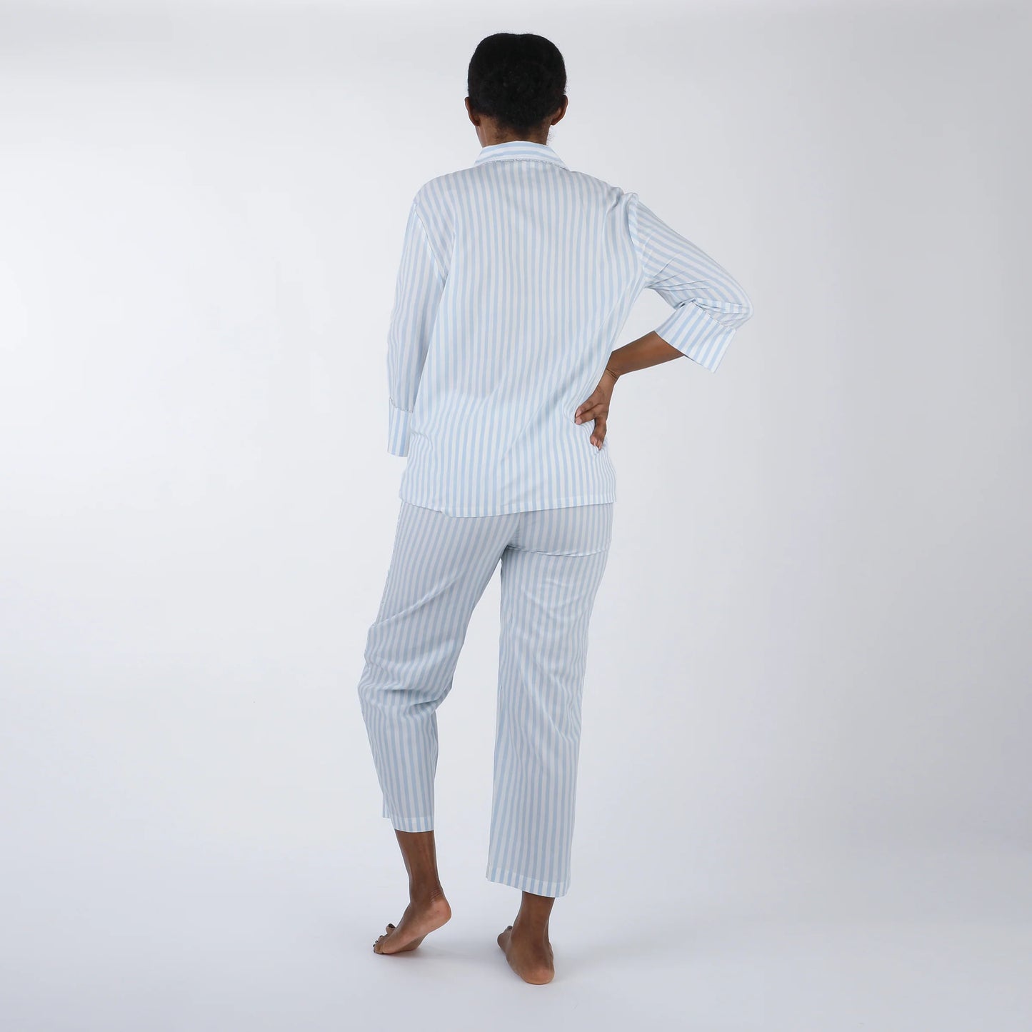 Classic Cotton Striped Capri Pajamas
