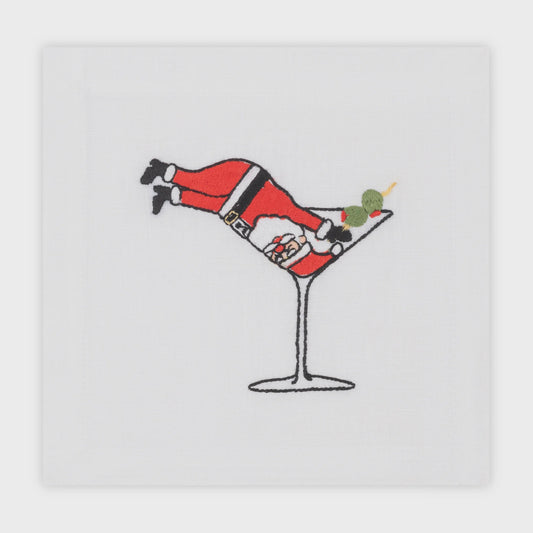 Martini Santa Coasters - Set of 4