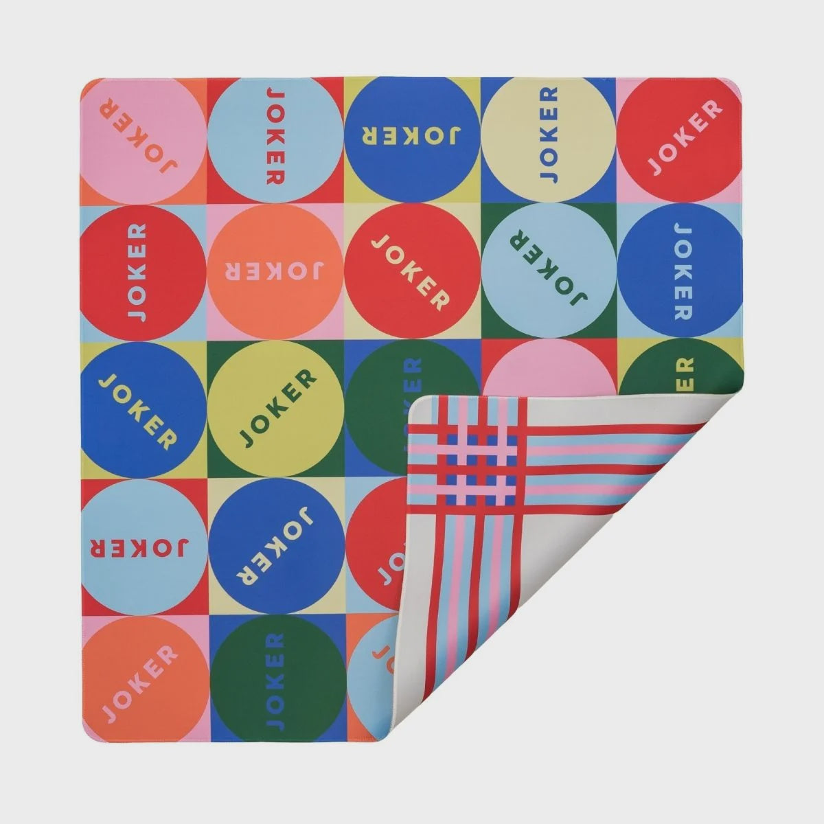 Mod Joker & Plaid Double-Sided Mahjong Mat