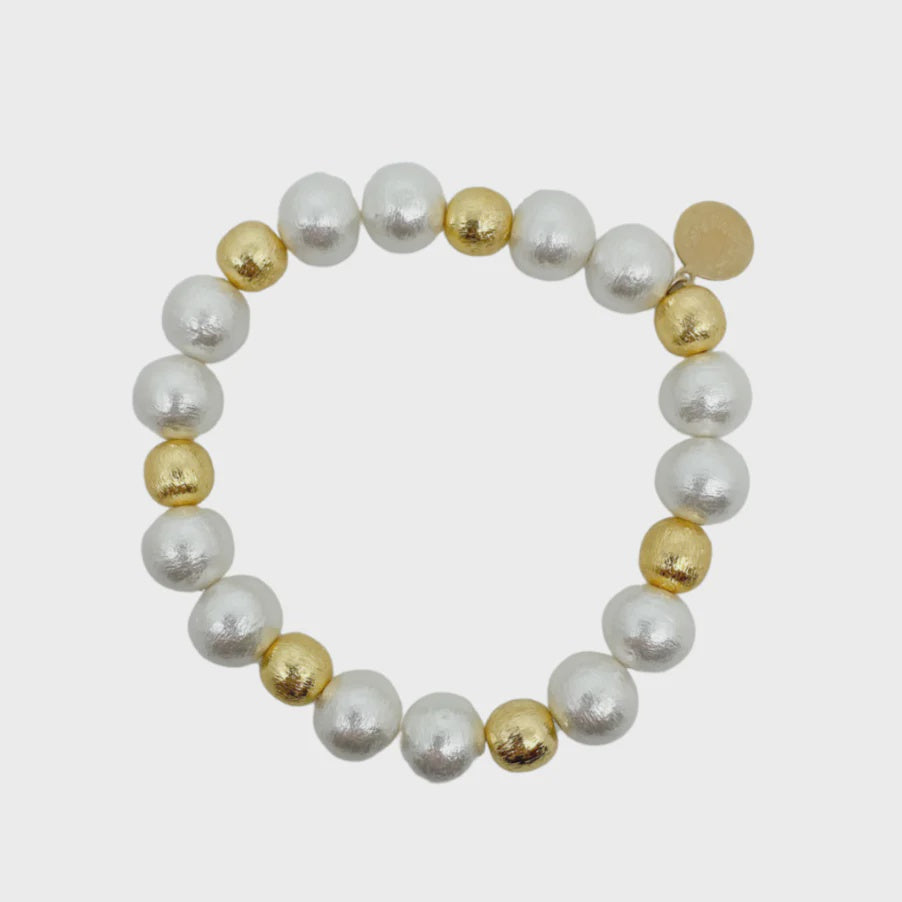 Olivia Cotton Pearl & Multi Gold Bracelet