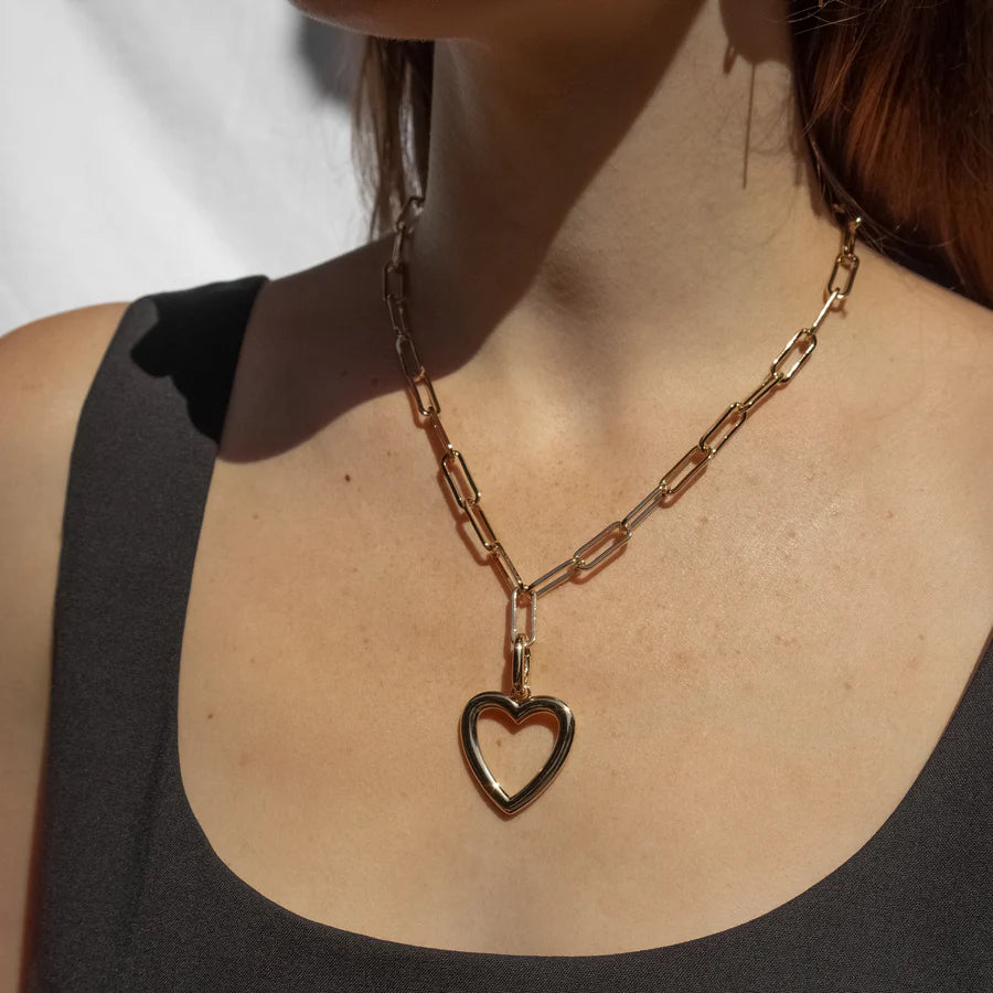 Open Heart Clip Charm