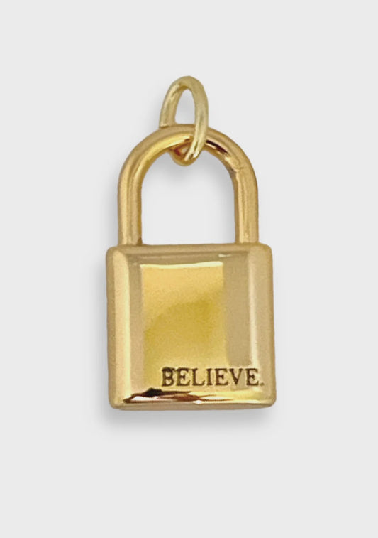 Believe Lock Pendant