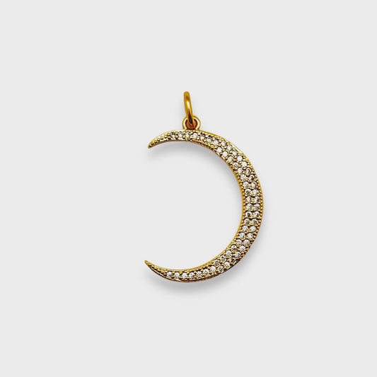 Crescent Pave Moon Charm