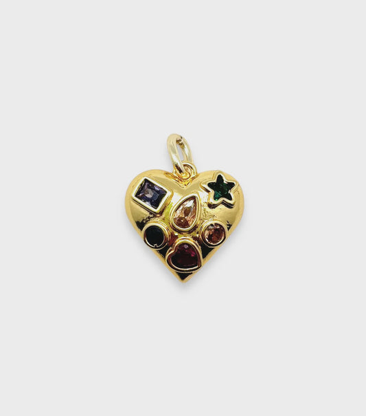 Stone Heart Charm