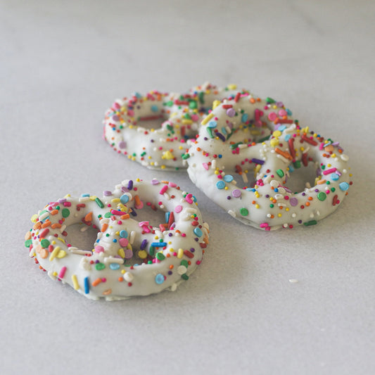Pretzels with Spring Sprinkles