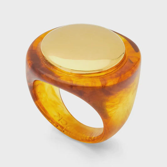 LJ Gold Coin Resin Ring