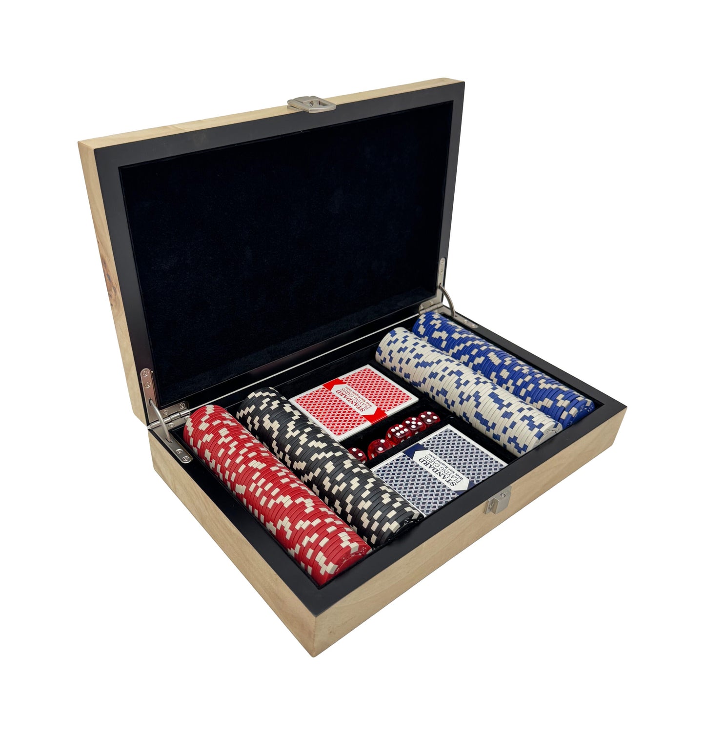 Burlwood Poker Set