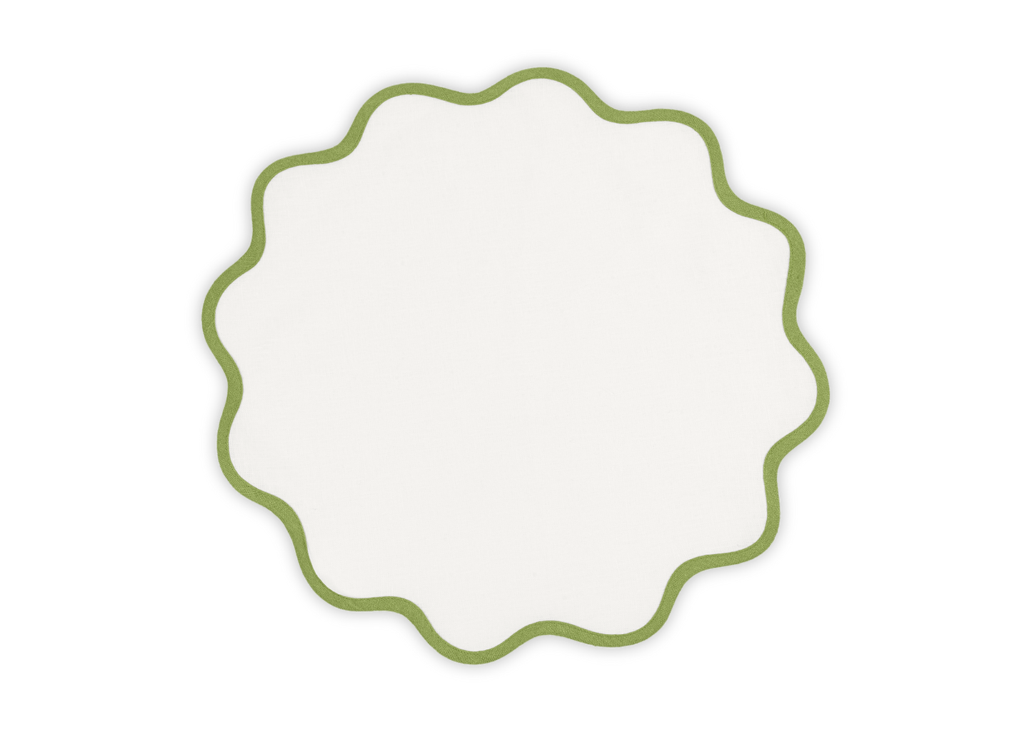 Scalloped Edge Circle Placemat set/4