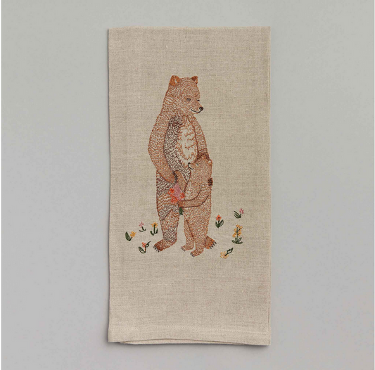 Mama Bear and Cub Tea Towel