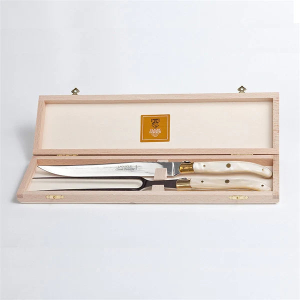 2-Piece Laguiole Stainless Steel Carving Set with Bee Handle