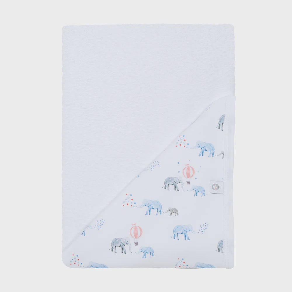 Elephants & Balloons Hooded Towel