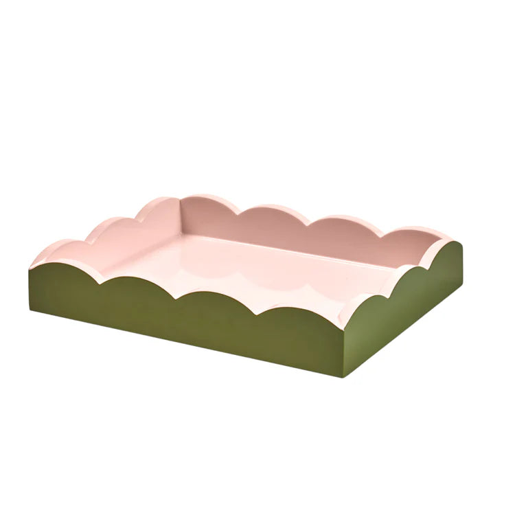 Scalloped Edge Rectangle Two- Toned Tray