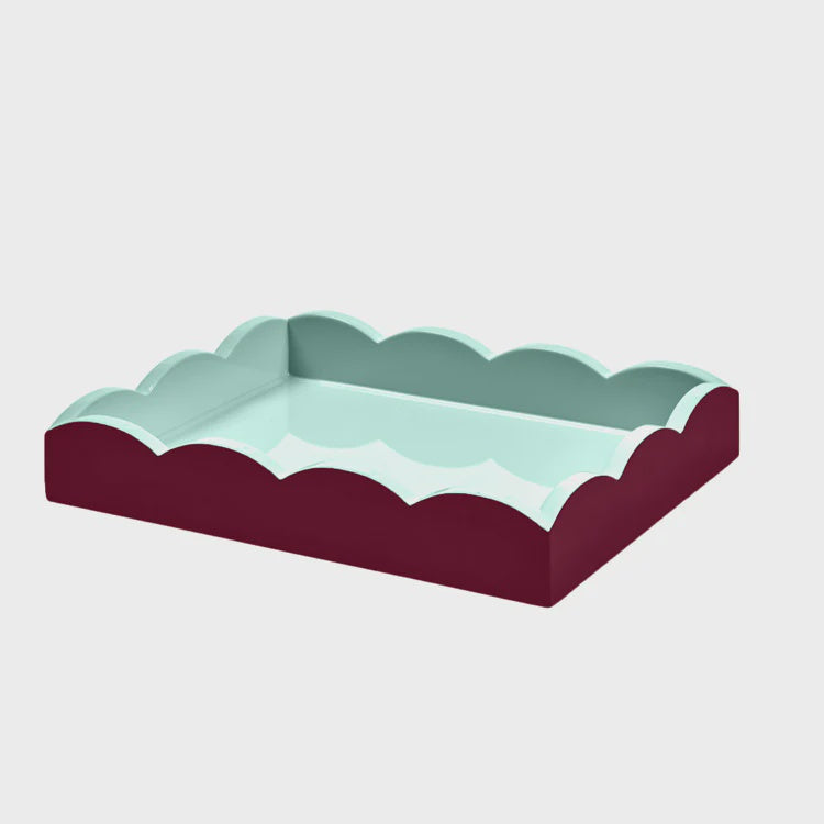 Scalloped Edge Rectangle Two- Toned Tray